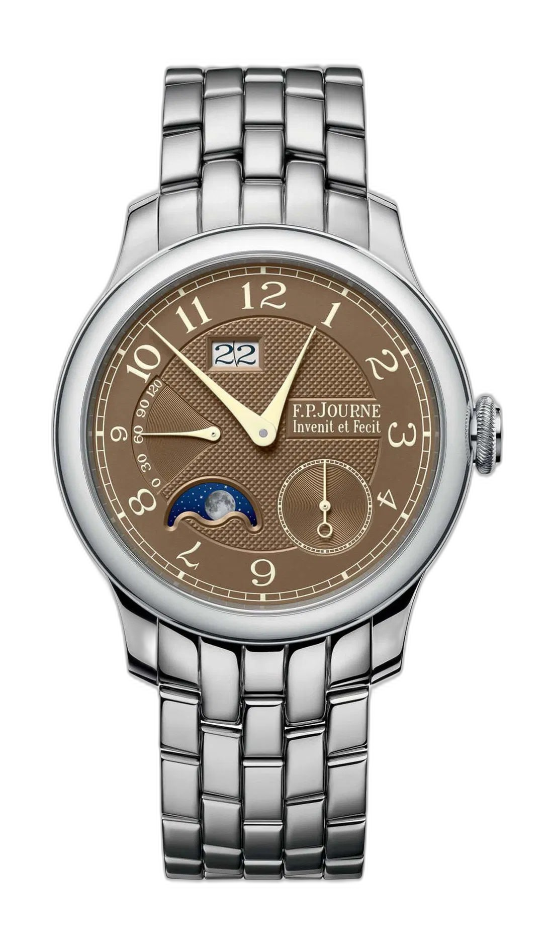 F.P.Journe Automatique Lune Platinum — Guilloché Havana Brown Dial | Ref. 1300.3
