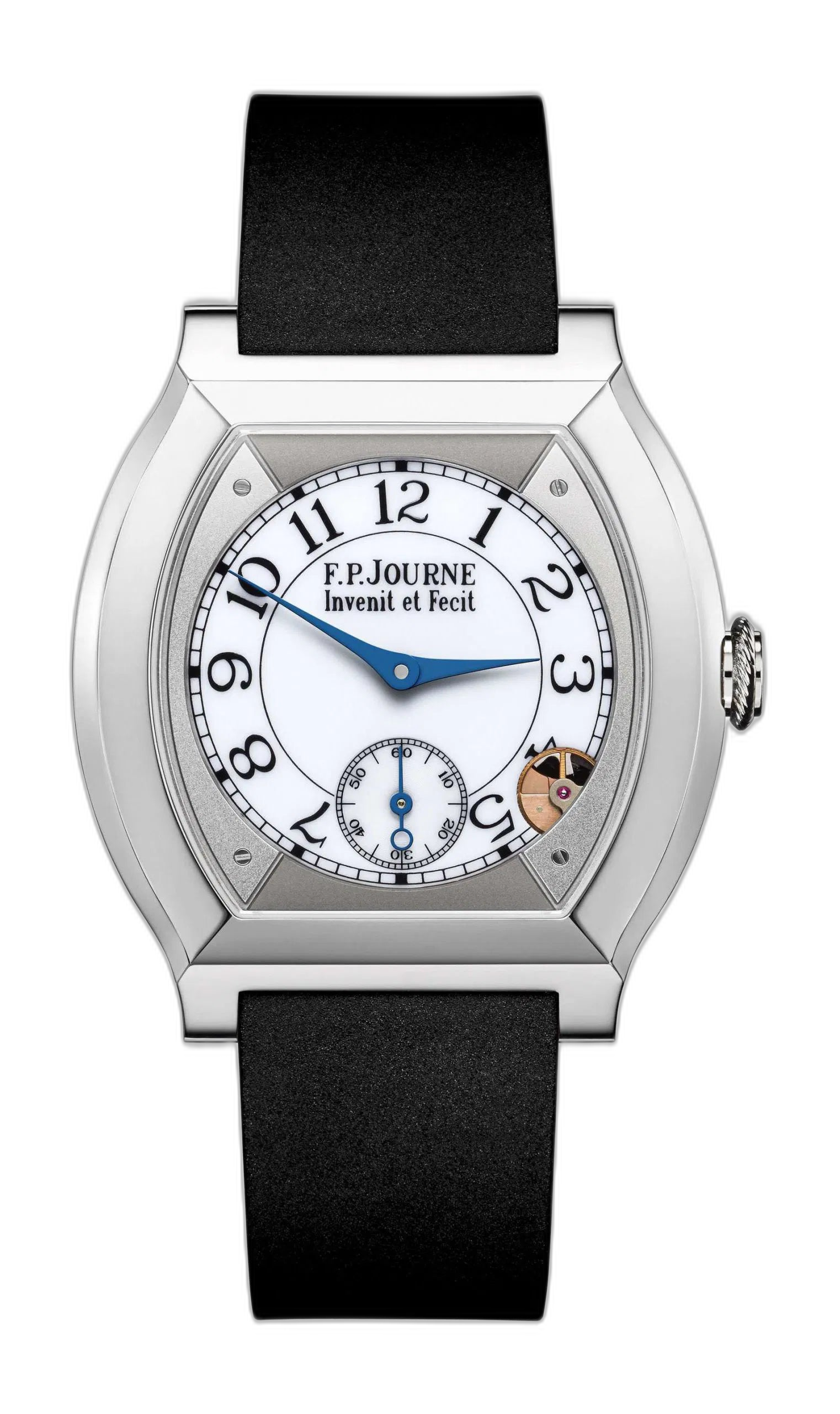 F.P.Journe Élégante 40 Titanium — White Sapphire Dial, Black Strap | Ref. Calibre 1210